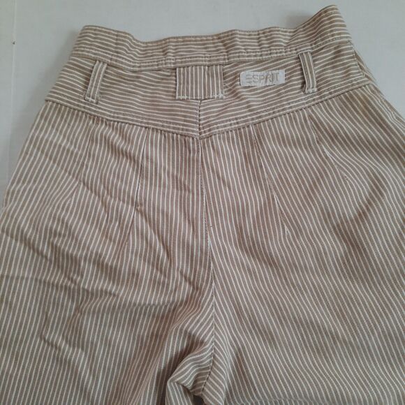 Vintage 1980s Esprit Sport Women's High Waisted Striped Pants Tapered Size 3/4 - Picture 6 of 11
